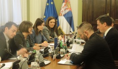 19 February 2015 The National Assembly Speaker in meeting with the European Parliament Rapporteur on Serbia